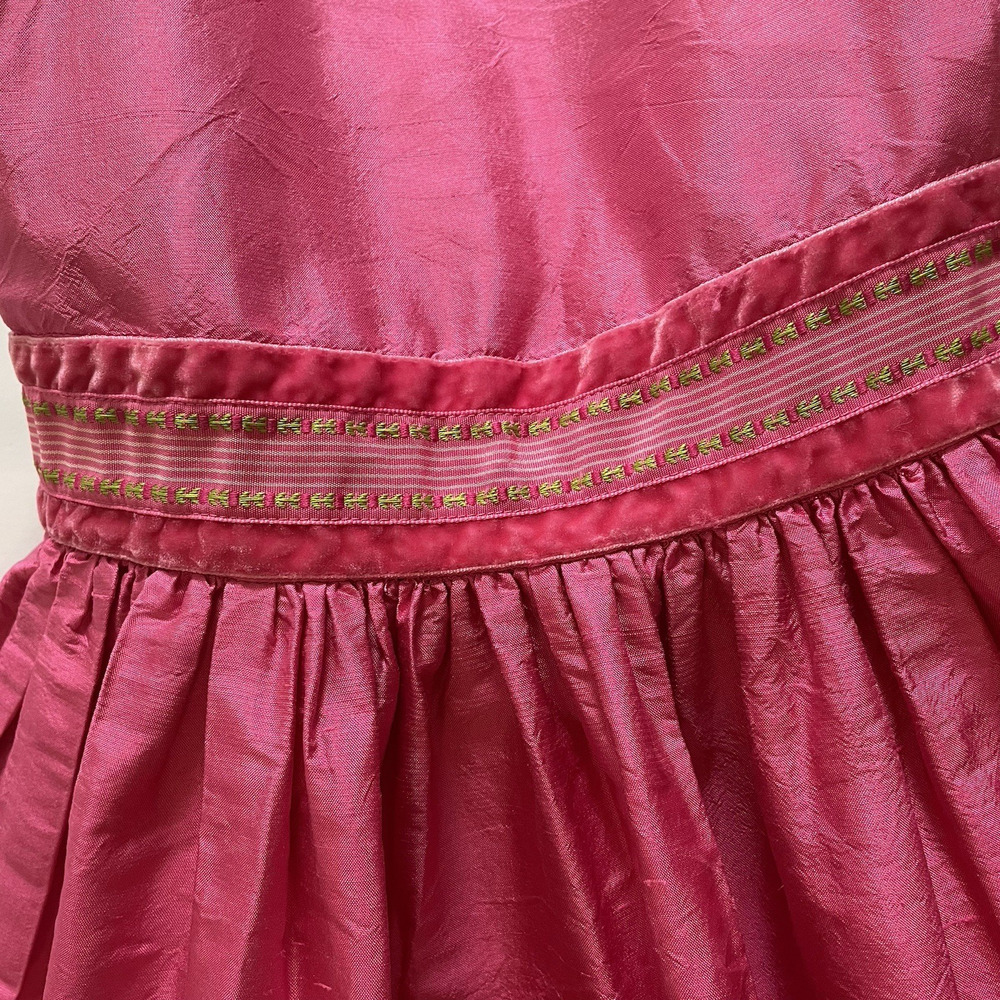VTG Lilly Pulitzer Girls Pink 100% Silk Dress Bow Sash Special Occasion Party 4 - Picture 13 of 15